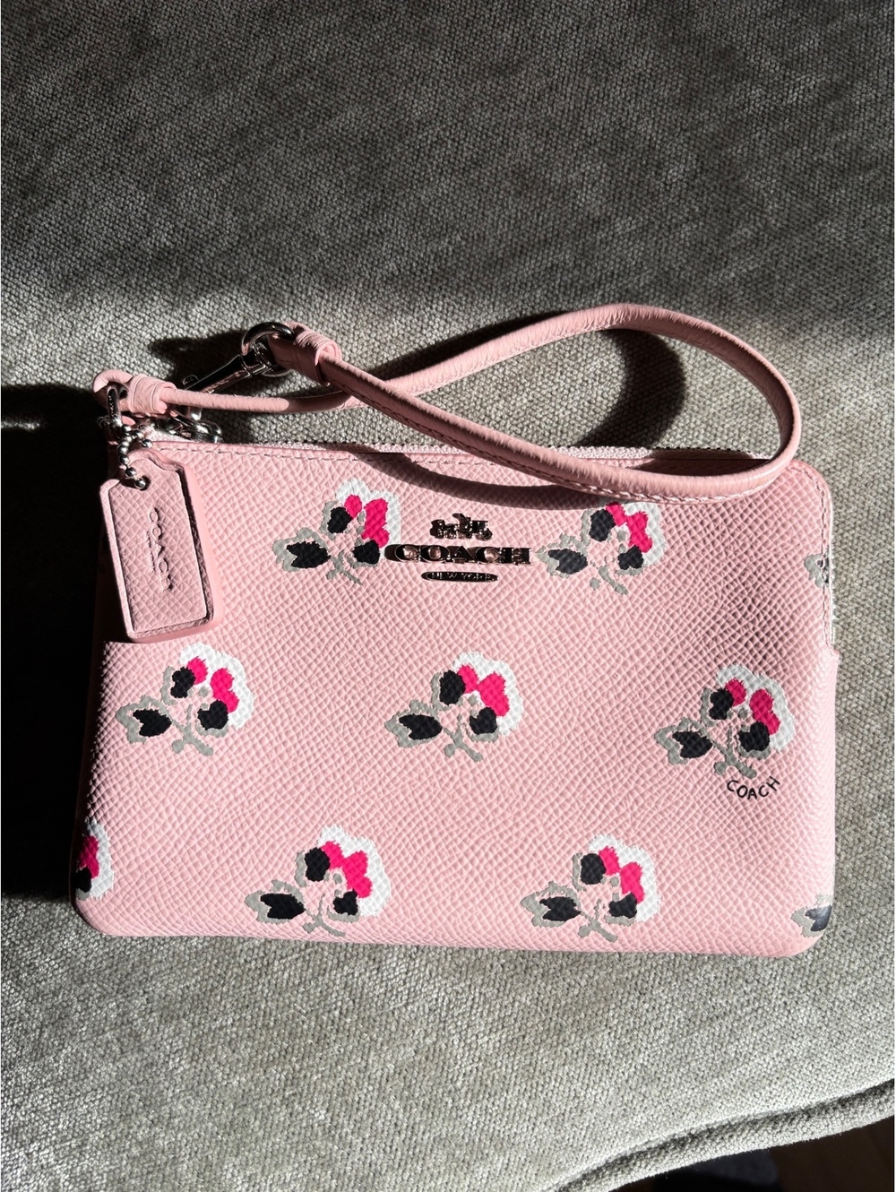 Coach Floral Print Wristlet